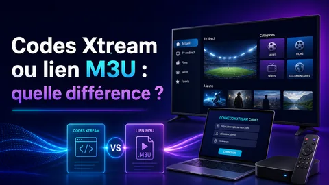 Codes Xtream ou lien M3U : quelle différence ?