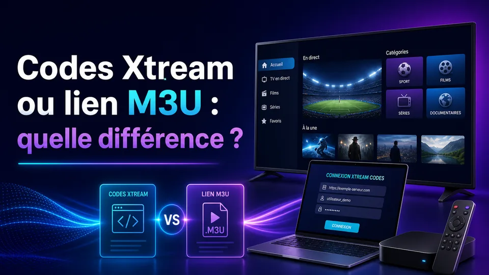 Codes Xtream ou lien M3U : quelle différence ?