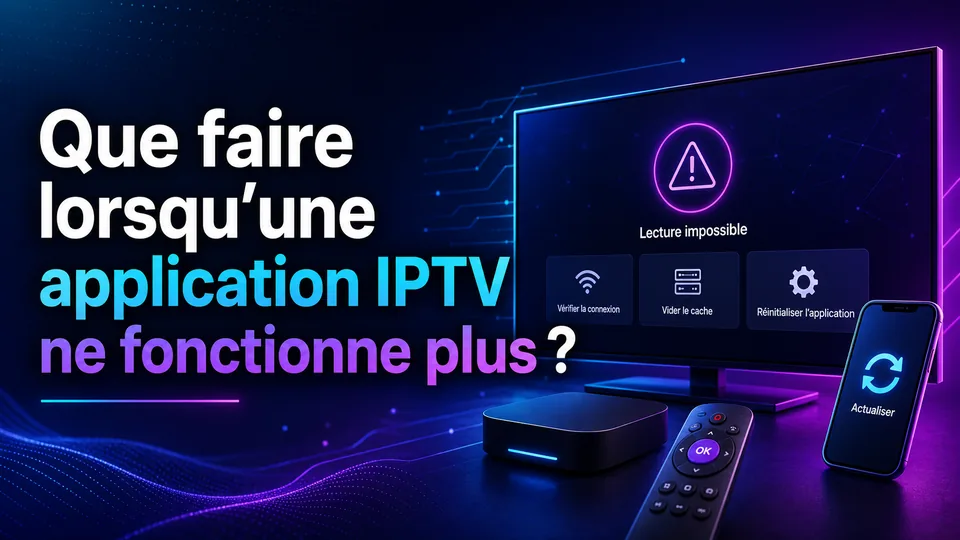 Que faire lorsqu’une application IPTV ne fonctionne plus ?